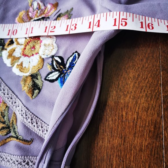 Embroidered Lavender Dress - Picture 7 of 8